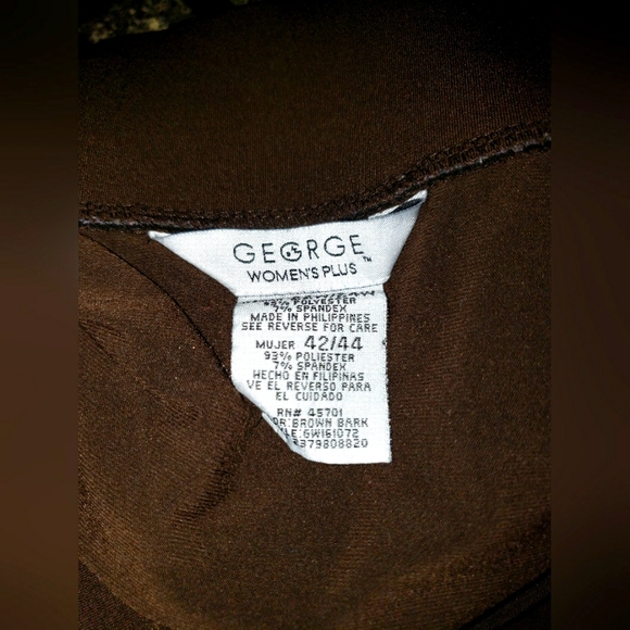 💲🖐🏾/GEORGE Brown matching Skirt & Top 22/24W - Picture 5 of 8